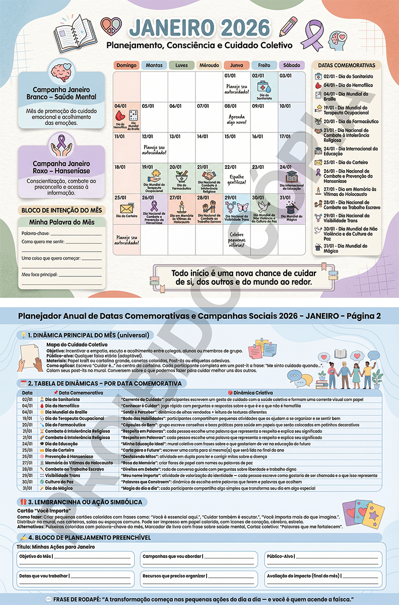 Calendário Anual com +300 Ideias Prontas para Datas e Campanhas Sociais ...