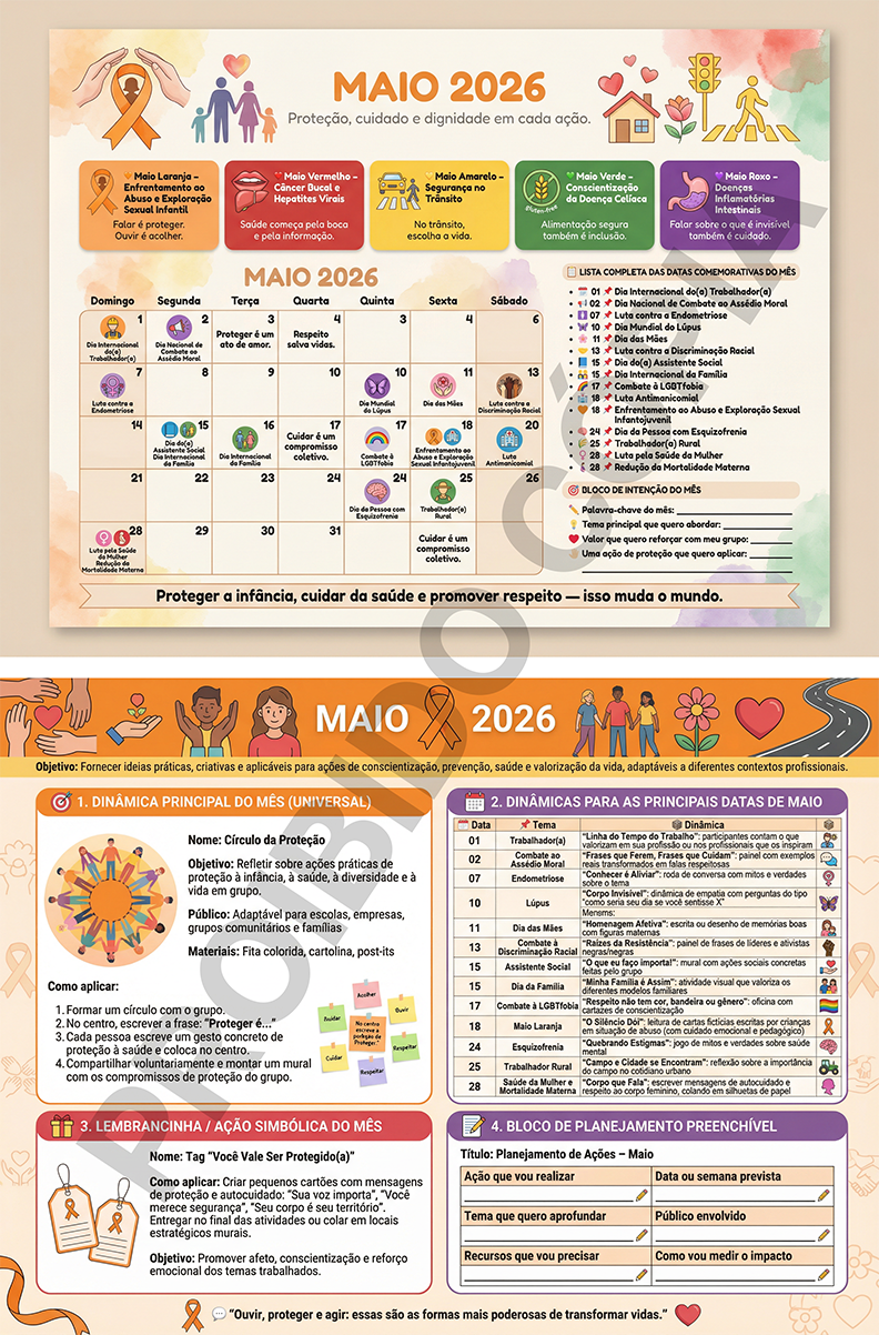 Calendário Anual com +300 Ideias Prontas para Datas e Campanhas Sociais ...